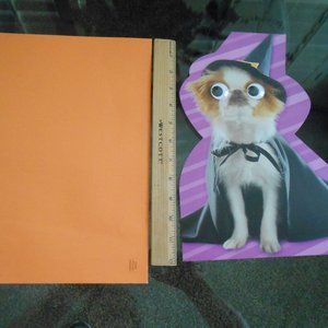 🎃 New kids XL Hallmark googly eyes Halloween Card